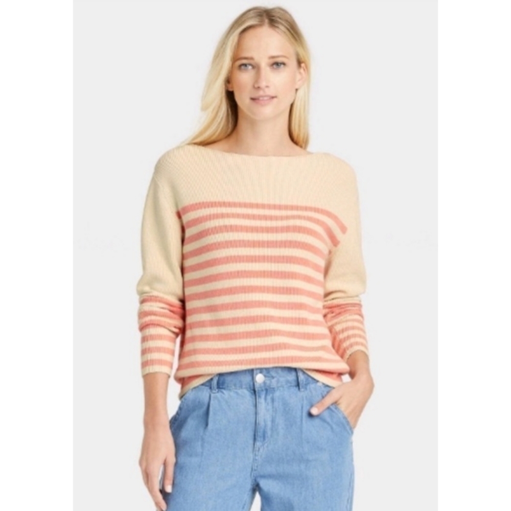 NEW Who What Wear Boat Neck Pullover Sweater